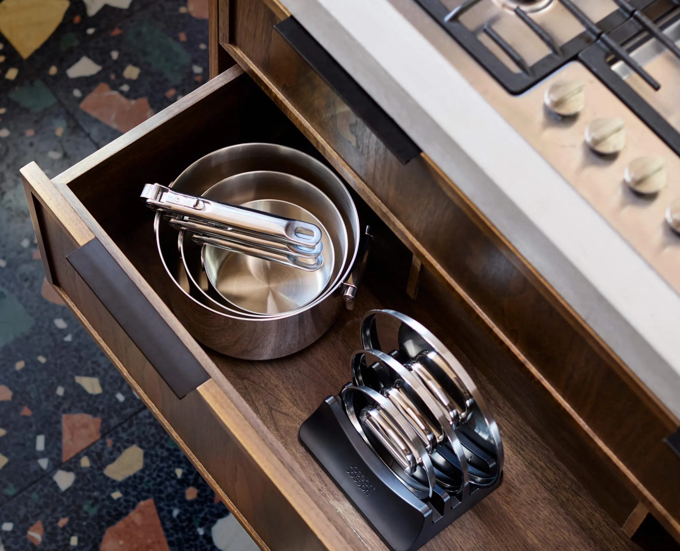 Batterie de Cuisine de 5 Pièces en Inox Space Steel