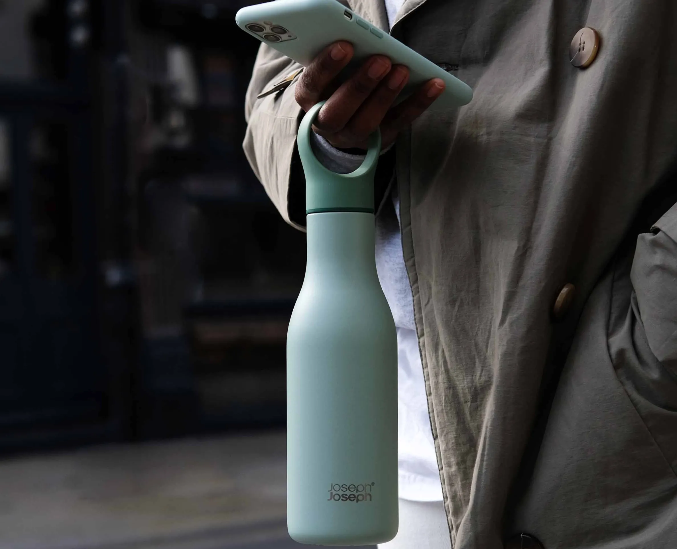 Gourde Isotherme Verte en Inox 500ml Loop™
