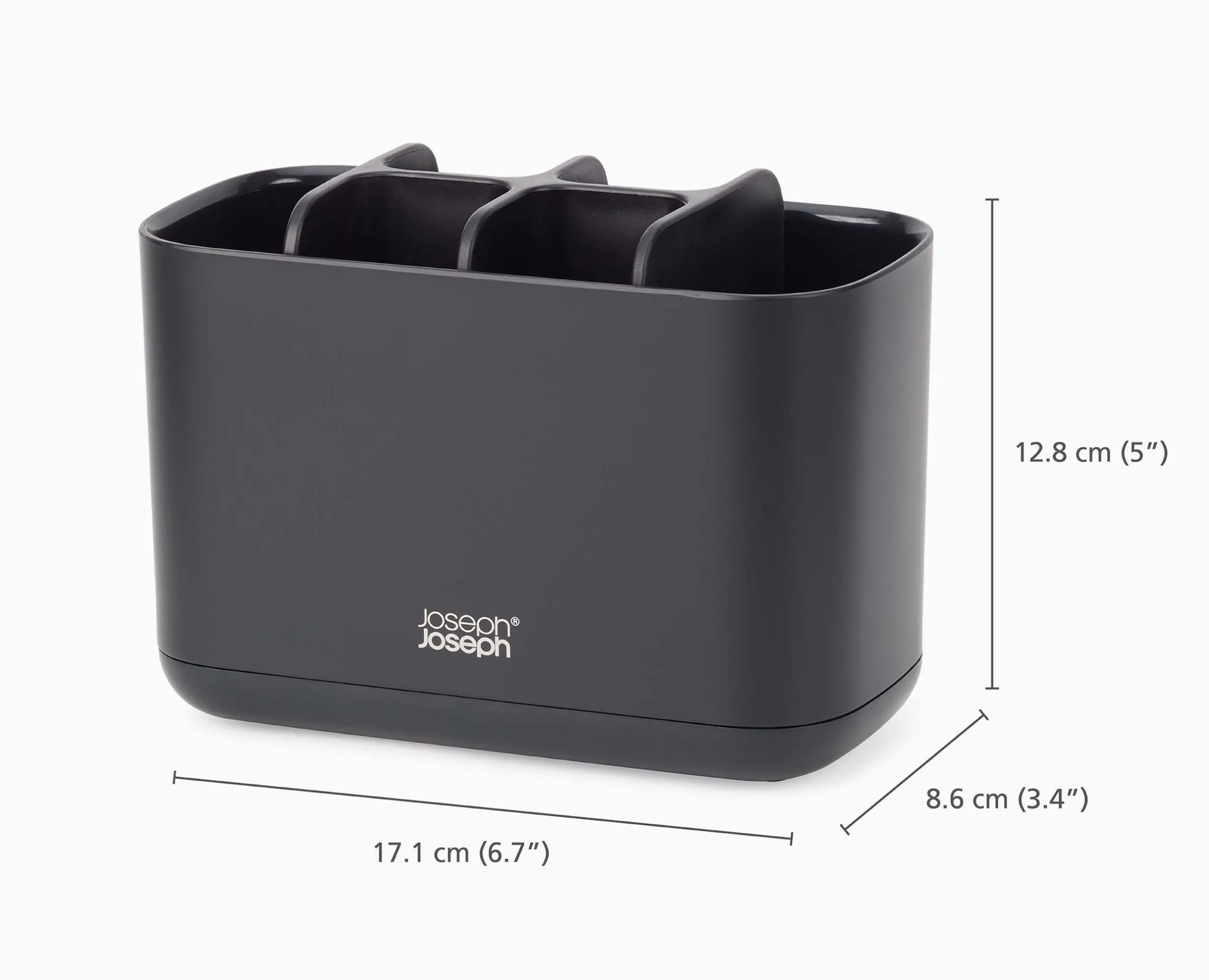 Grand Porte Brosses à Dents Noir Mat EasyStore™