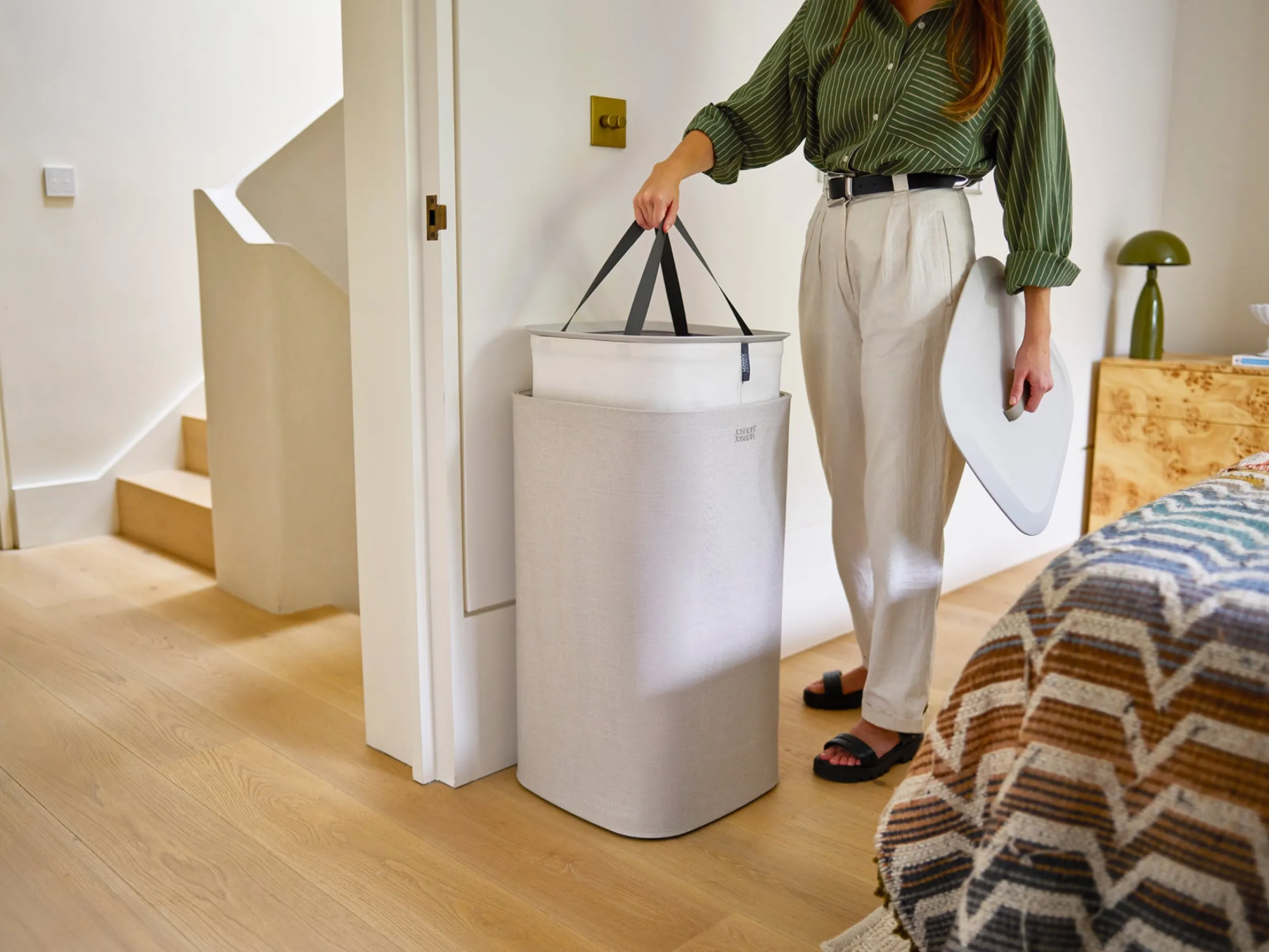 Panier à Linge Simple en Écru 60L Tota One