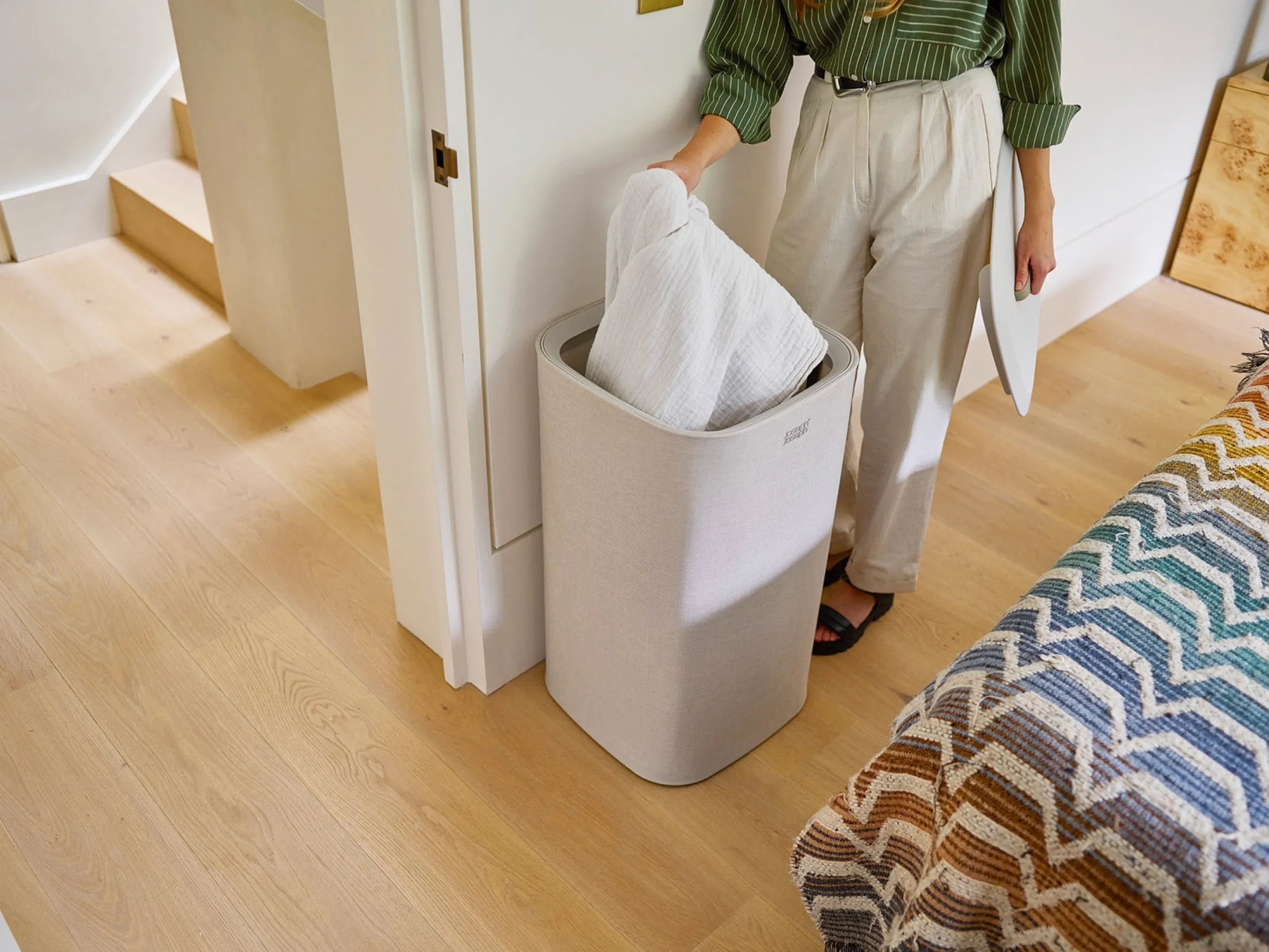 Panier à Linge Simple en Écru 60L Tota One