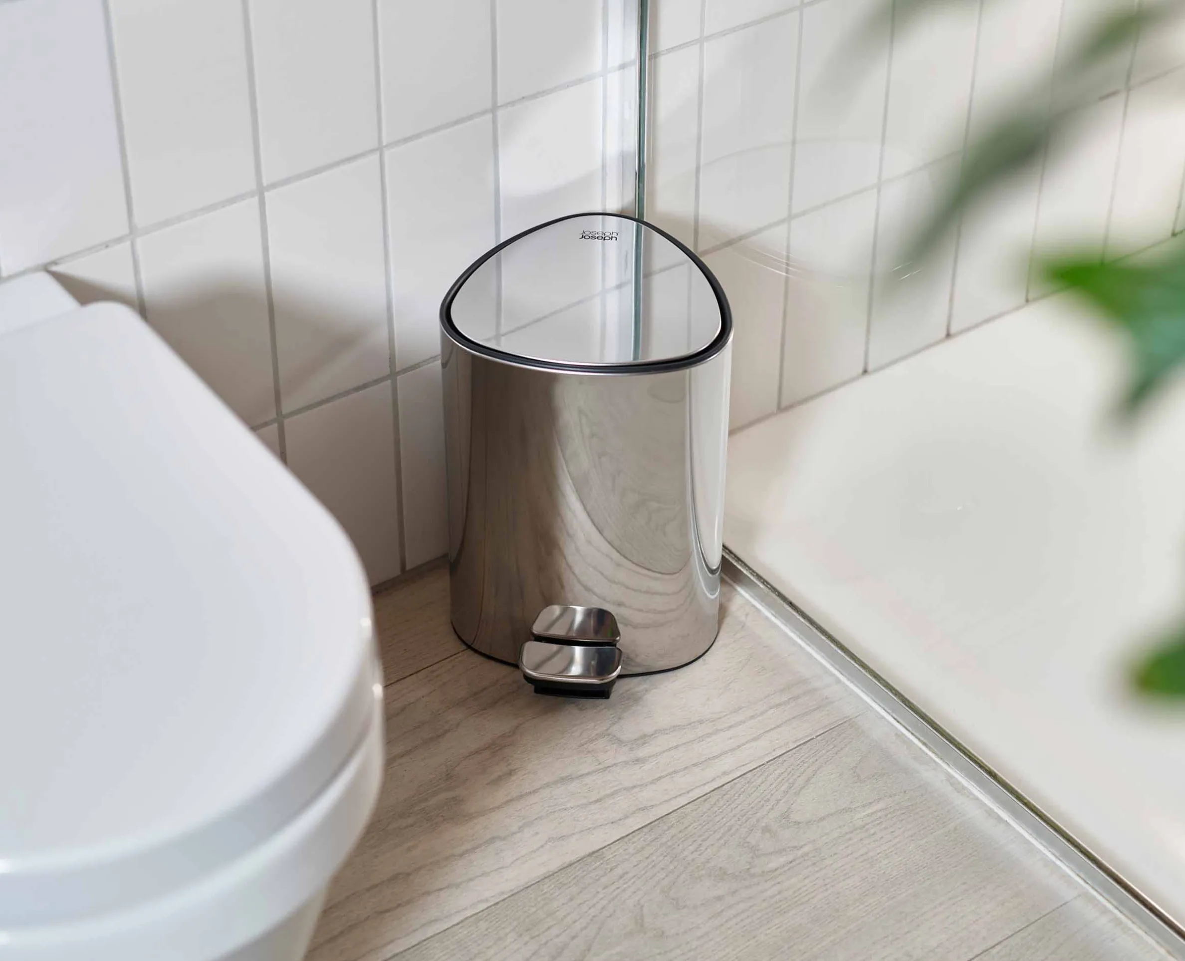 Poubelle Salle de Bain Inox à Pédale 5L EasyStore™ Luxe