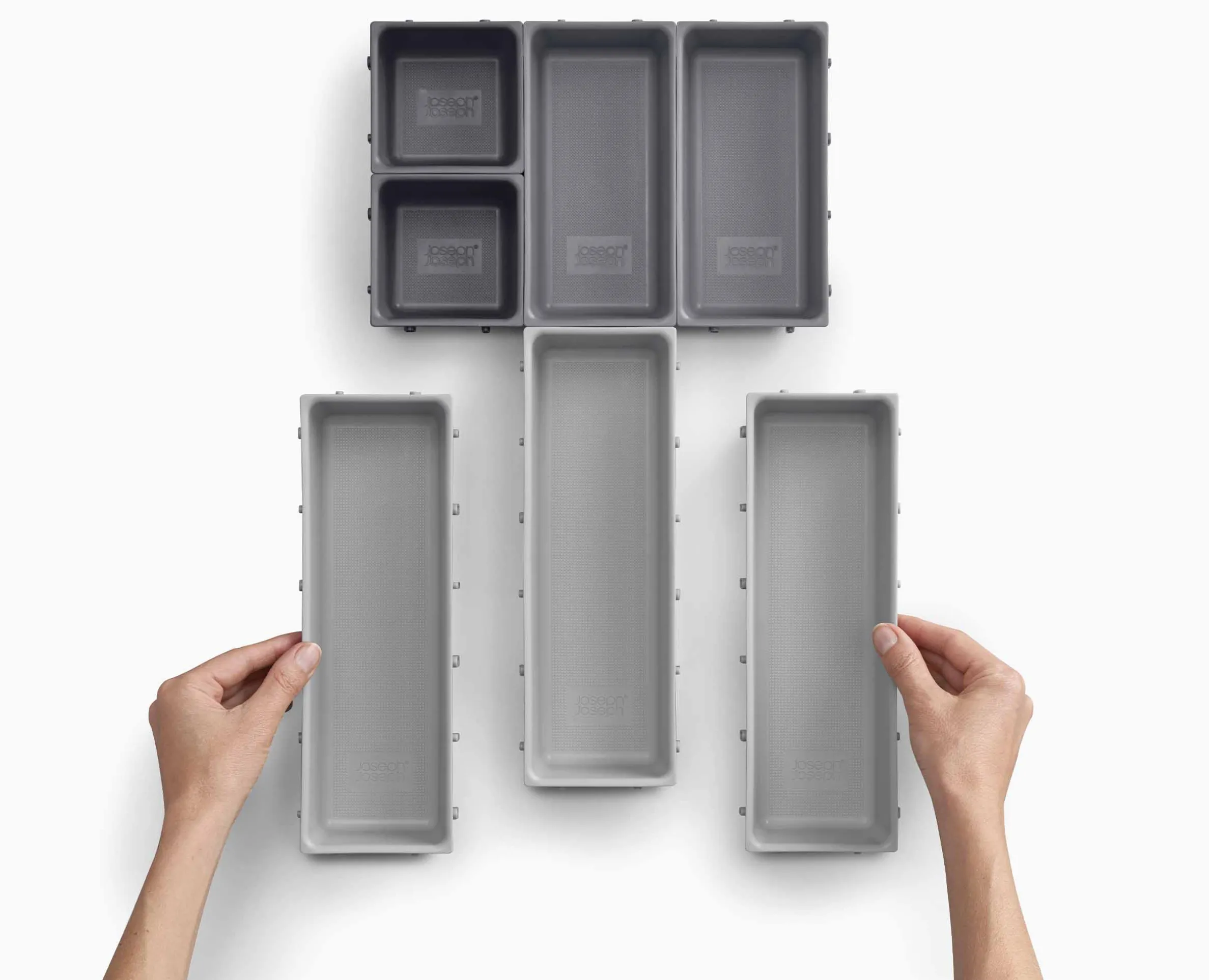 Set Compartiment de Rangement 7 pièces en Gris Blox™
