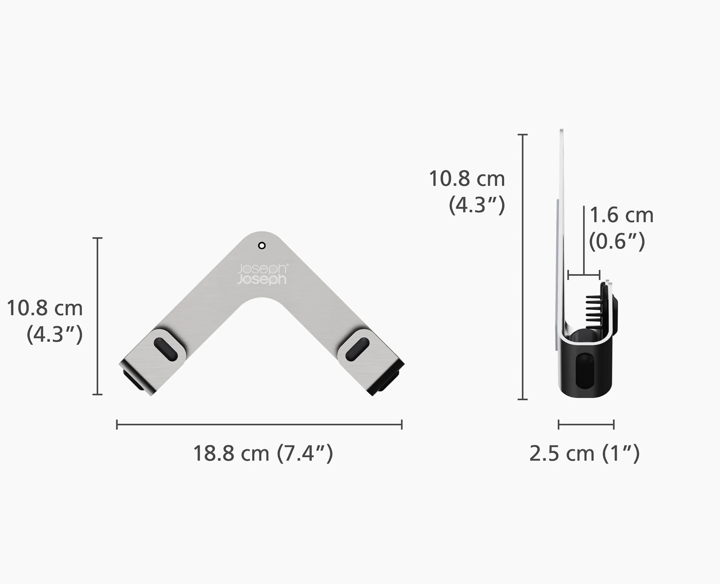Support de Porte-couvercles de Casseroles Space™ en Acier Inoxydable pack de 2